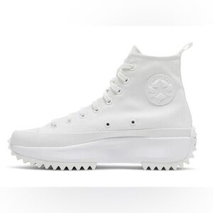 Converse Run All Star Hike High Top Triple White color-way. Women’s 10 Men 8.5